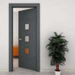 Puerta interior de aluminio fresada modelo N 200 4FH2/V