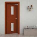 Puerta interior de aluminio fresada modelo N 200 2FH/v