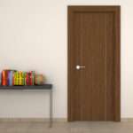 Puerta interior de aluminio con incrustación de aluminio modelo N 300 2IV