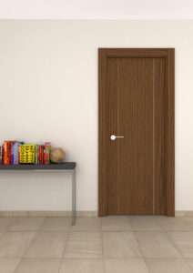 Puerta interior de aluminio con incrustación de aluminio modelo N 300 2IV