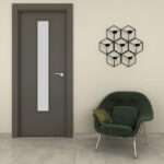 Puerta interior de aluminio liso modelo N 100 1VEL