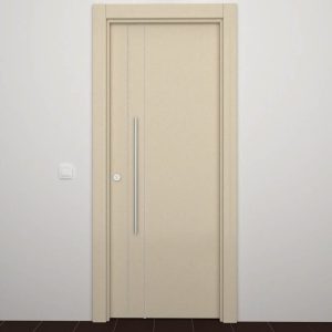 Puerta de entrada con 2 rayas verticales color marfil