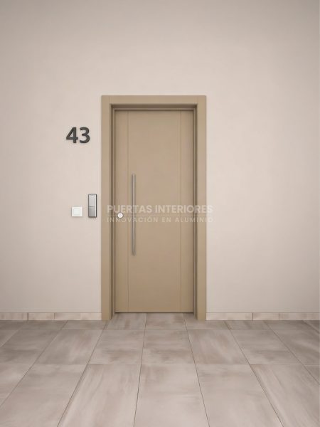 Puerta exterior con 2 lineas verticales fresadas - Imagen 1