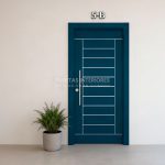 Puerta exterior con duelas