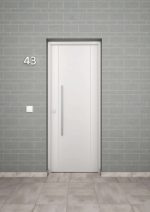 Puerta exterior con 2 lineas verticales fresadas - Imagen 2