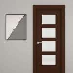 Puerta interior abatible o corredera de ALUMINIO con 4 vidrios