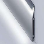 Rodapié de ALUMINIO preparado para led