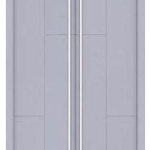 Puertas abatibles para armario empotrado de aluminio modelo con rayas desiguales