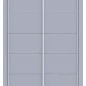 Puertas correderas para armario empotrado de aluminio modelo con 4 rayas horizontales