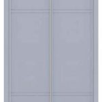 Puertas correderas para armario empotrado de aluminio modelo con 4 rayas agrupadas en 2