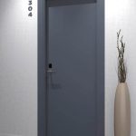 Puerta para hoteles y apartamentos de ALUMINIO modelo liso