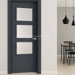 Puerta de interior abatible o corredera de ALUMINIO con 3 vidrios
