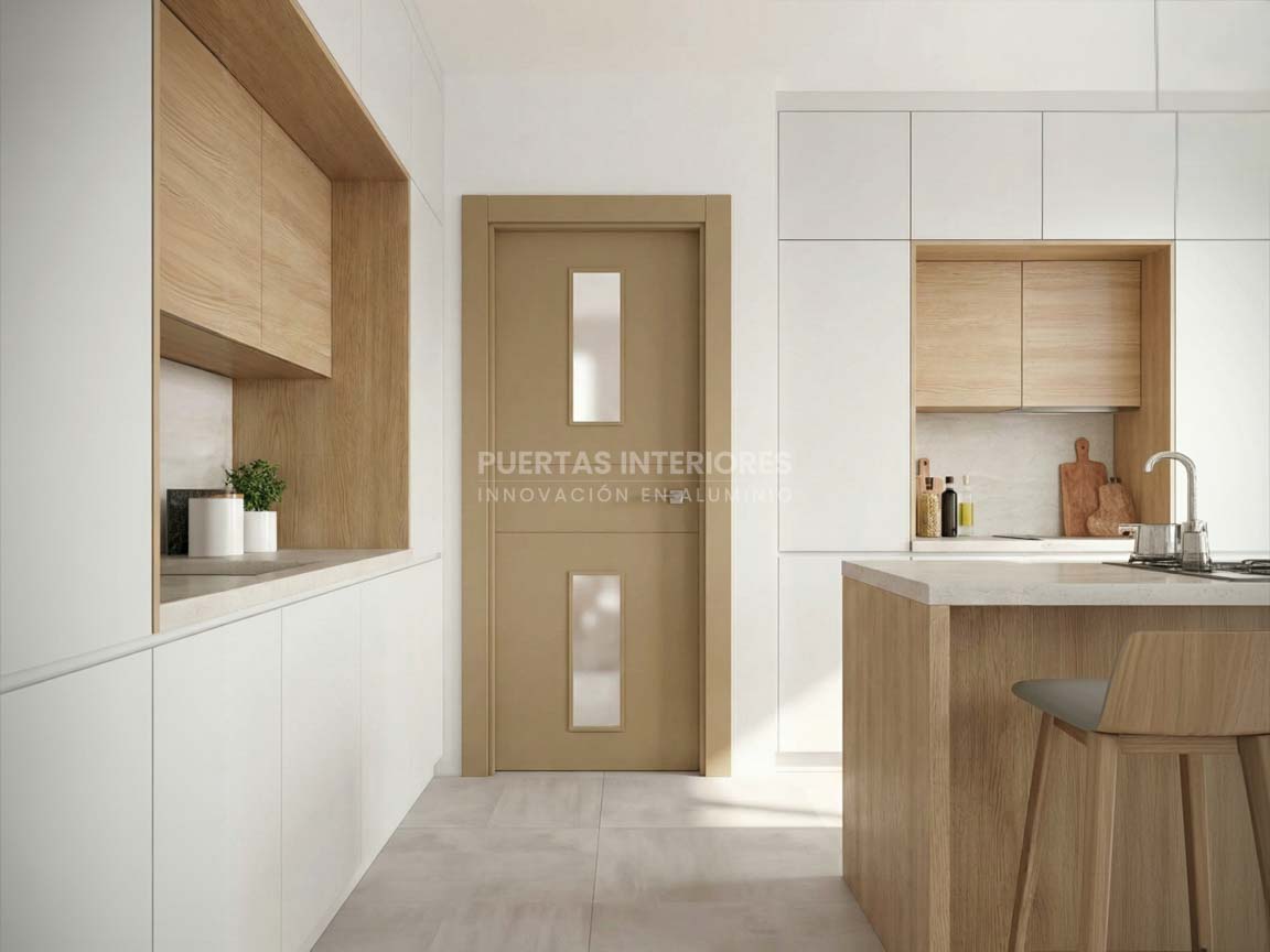 Puerta de aluminio para cocina y zona interior
