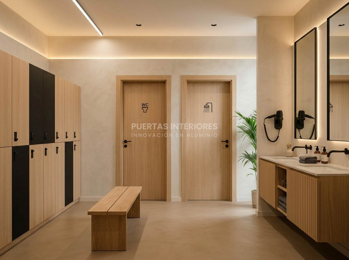 Vivienda moderna con puertas interiores de aluminio