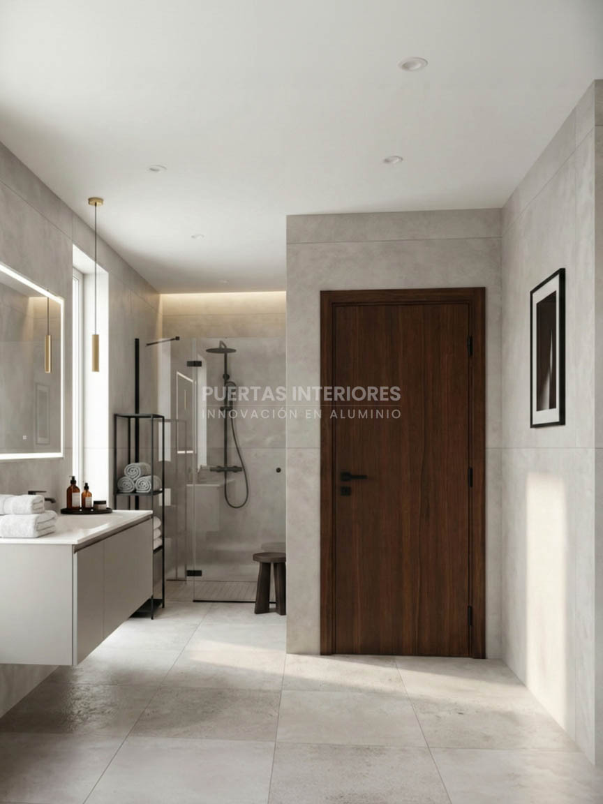 Puerta antihumedad para baño o suite