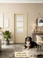 Puerta interior abatible de ALUMINIO con 3 vidrios