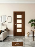 Puerta interior abatible de ALUMINIO con 4 vidrios
