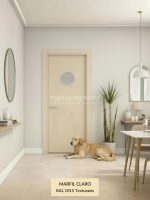 Puerta interior abatible de ALUMINIO con ojo de buey